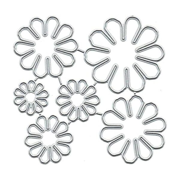 6 troqueles de metal con flores de peonía para hacer