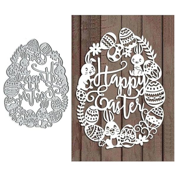 Happy Easter Rabbit Troqueles de metal para hacer