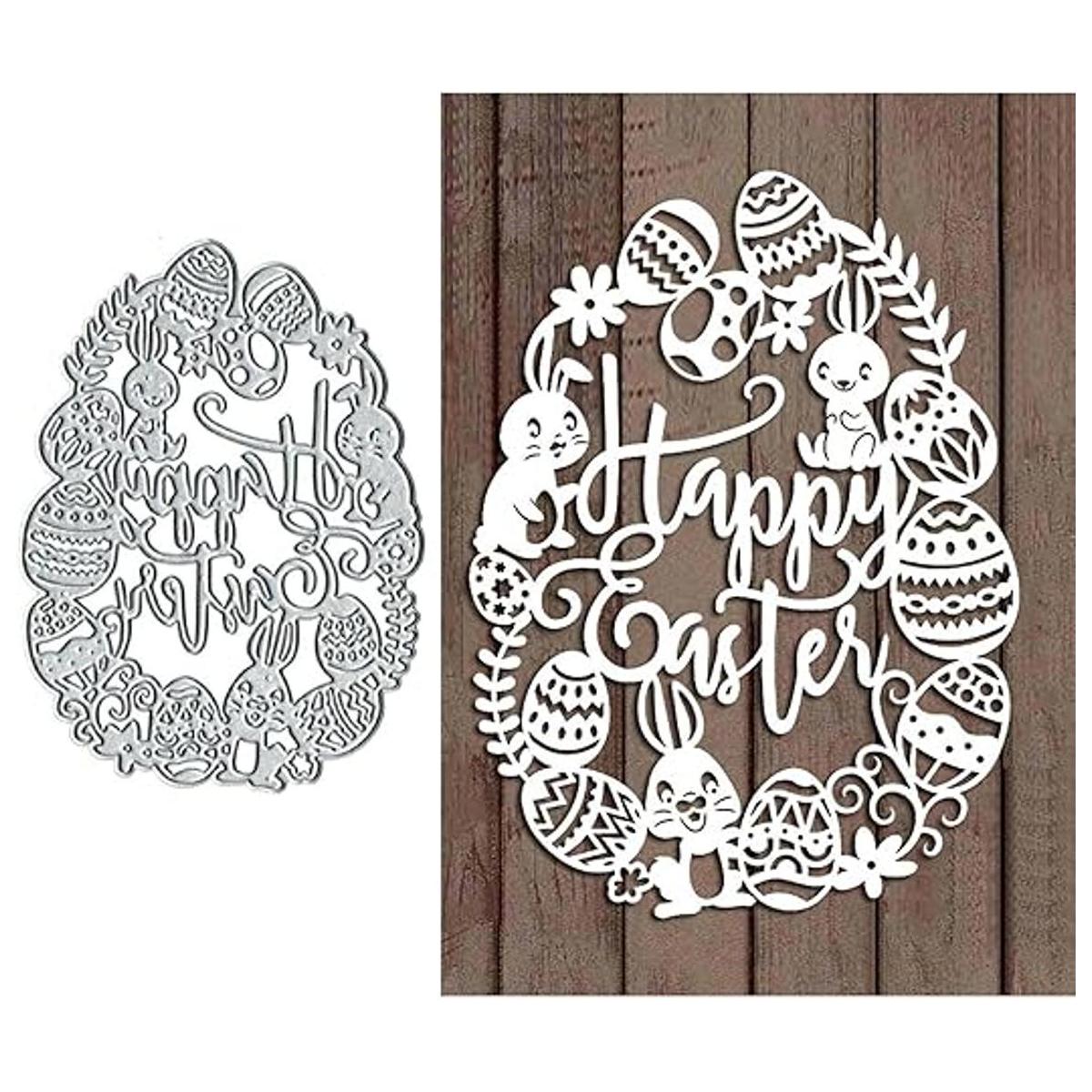 Happy Easter Rabbit Troqueles de metal para hacer