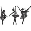 3 piezas hermosas de metal para hacer tarjetas bailarinas