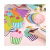60 piezas de recortes coloridos para cupcakes cumpleaños_4