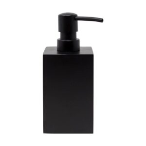 Yew Design Dispensador de jabón negro para baño cuadrado_1