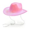 Yewong Conjunto de sombrero de vaquero con purpurina_2