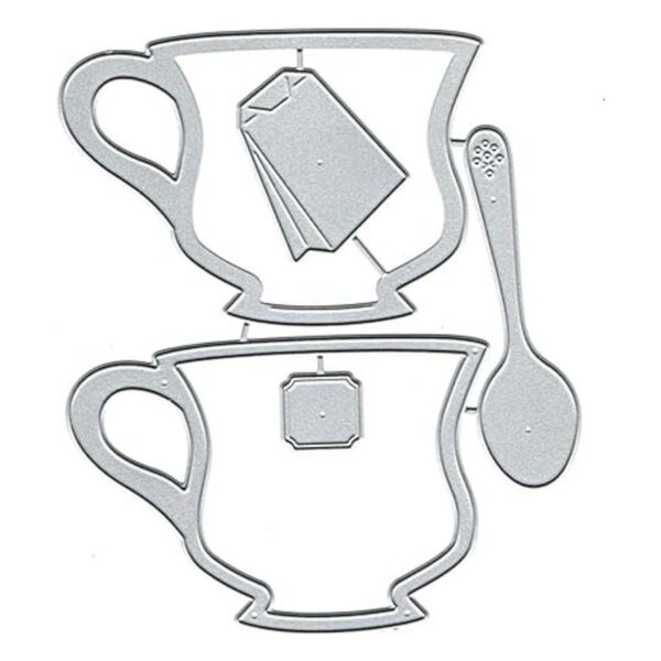 Coctelera de té de metal troquelado para hacer tarjetas