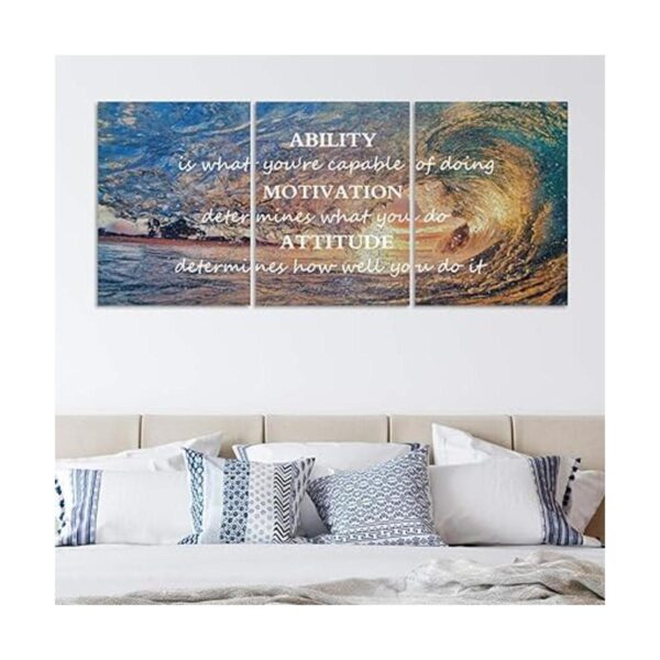 Pósters motivacionales inspiradores para pared 3 paneles