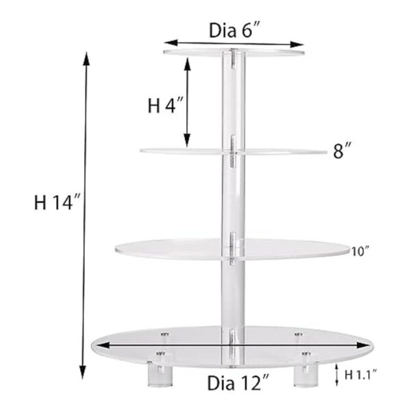 Soporte de 4 niveles fino ... Transparente