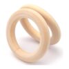 Yesland 40 anillos de madera maciza natural de 2.756 in