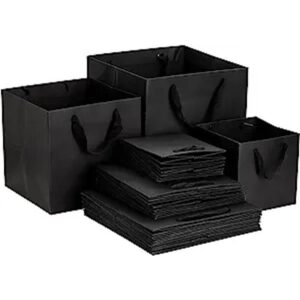 Yesland Paquete de 30 bolsas de papel kraft negras