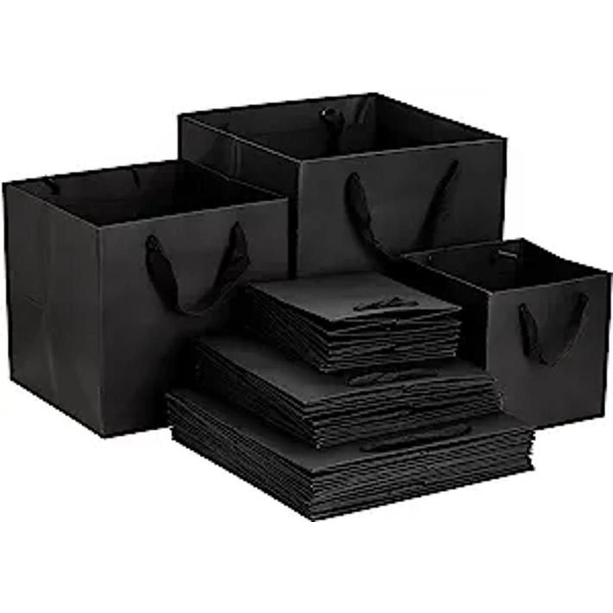 Yesland Paquete de 30 bolsas de papel kraft negras