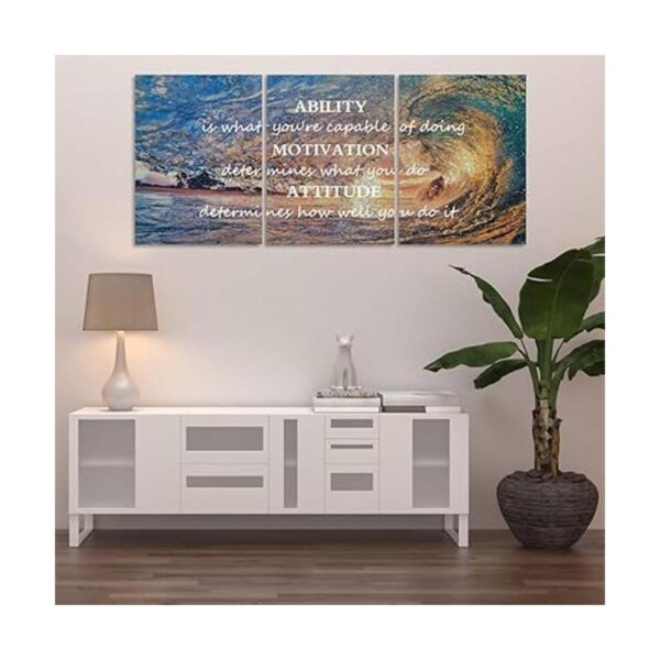Pósters motivacionales inspiradores para pared 3 paneles