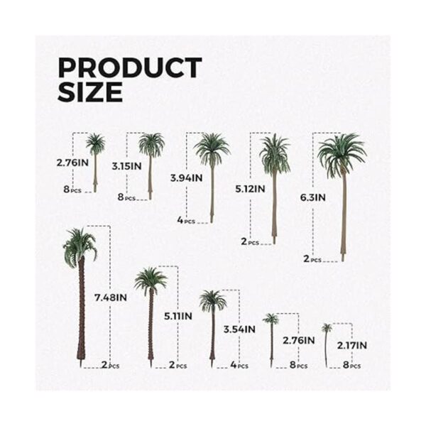 Yetaha 48 piezas modelo de árboles de palmera de coco