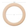 Yesland 40 anillos de madera maciza natural de 2.756 in