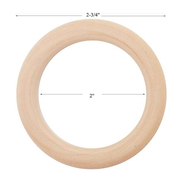 Yesland 40 anillos de madera maciza natural de 2.756 in