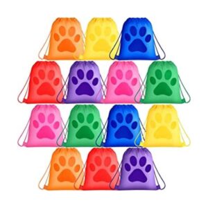 14 piezas de mochila con cordón con estampado de patas_1