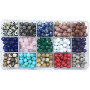 450 cuentas redondas de piedra natural sueltas orificio