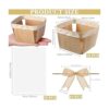 Yerliker Juego de 10 cestas de regalo de madera lazos de