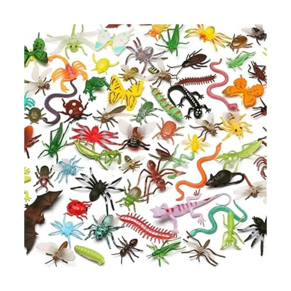 Paquete de 76 mini juego de insectos de plástico juguete_2