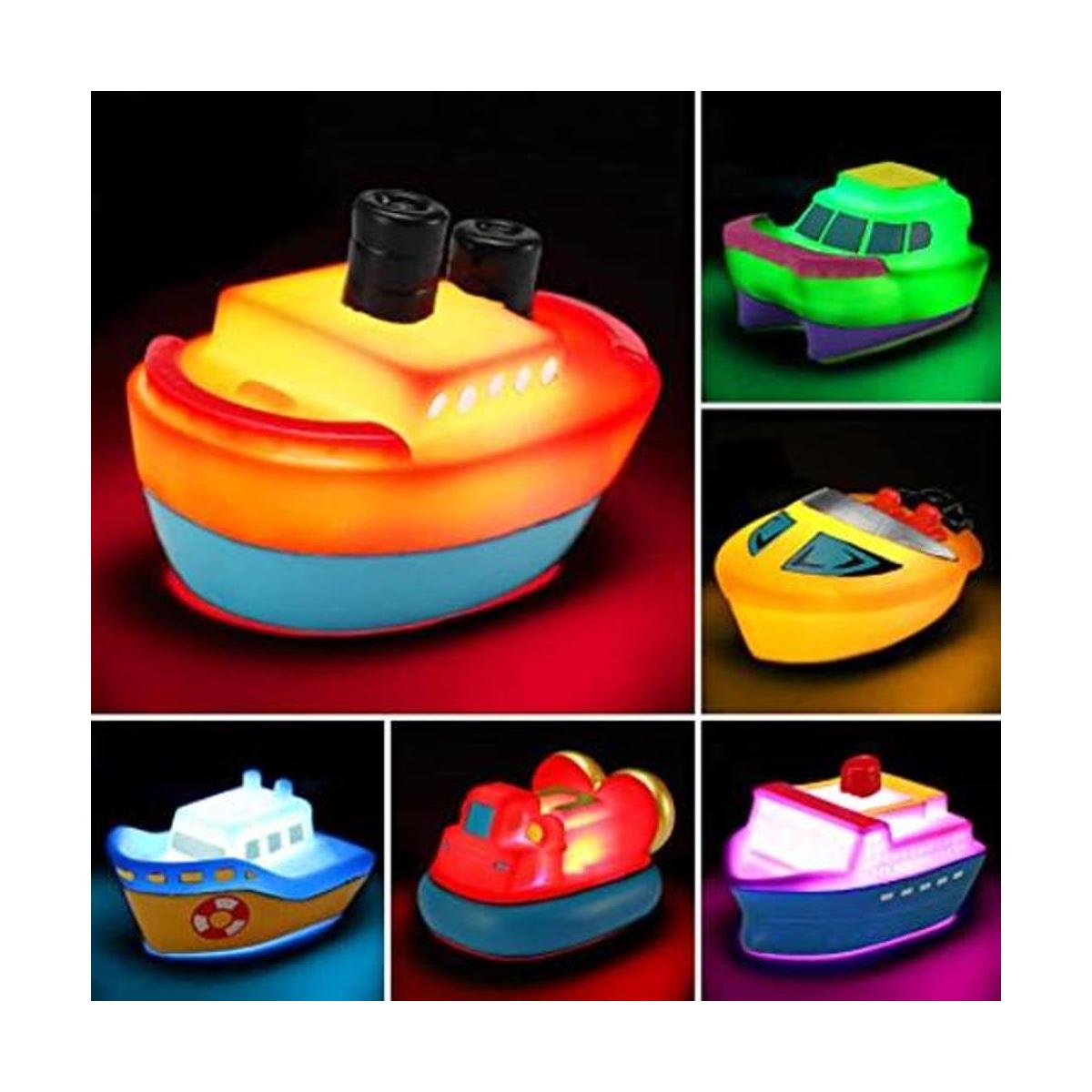 Juguetes de baño 6 paquetes de luces para barco flotante