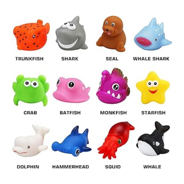 Juguetes de baño juego de 12 piezas de animales marinos_2