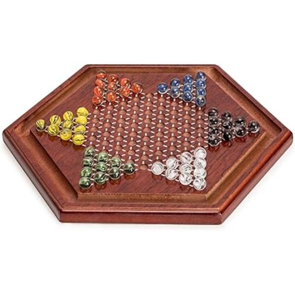 Yellow Mountain Imports Juego de mesa Halma de madera de_2