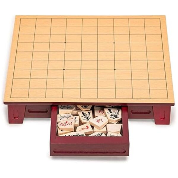 Juego de ajedrez japonés Shogi con tabla y cajones de_5