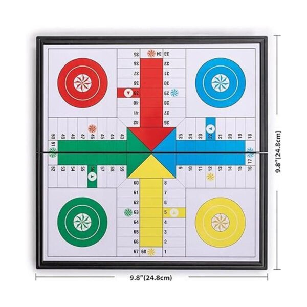 Juego de ludo magnético y plegable 9.75 in_2