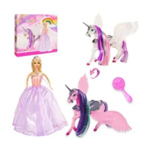 Muñeca de unicornio y princesa que cambia de color cambio_1