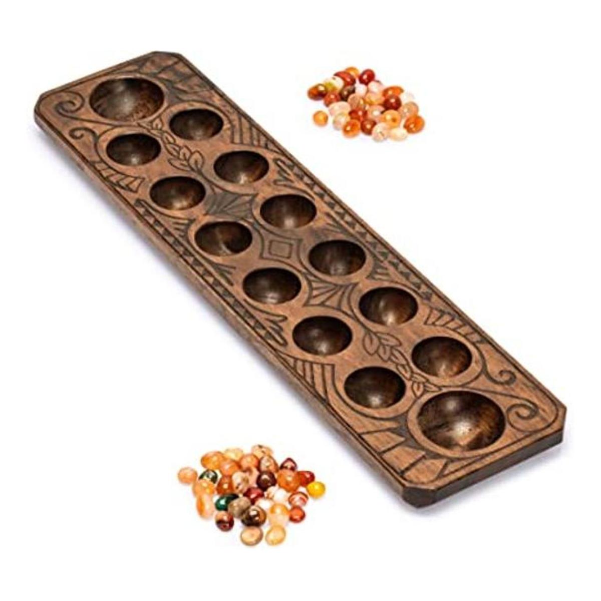 Yellow Mountain Imports Juego de Mancala con tablero de
