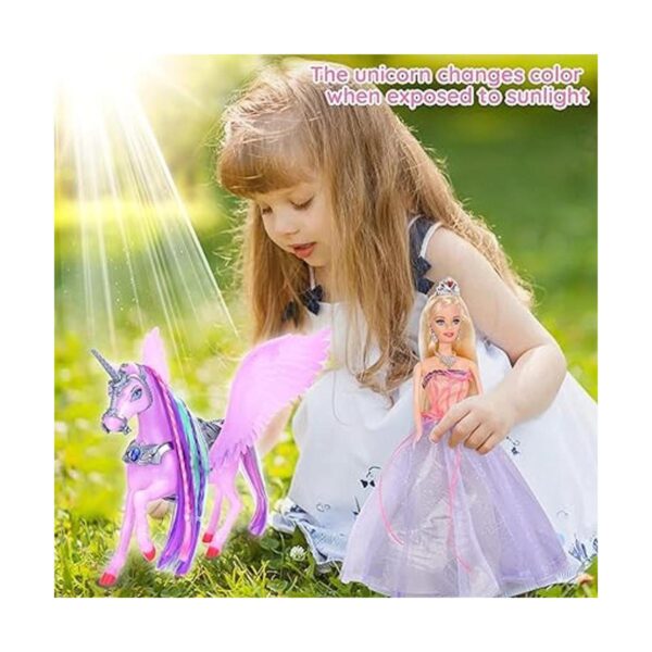 Muñeca de unicornio y princesa que cambia de color cambio_2