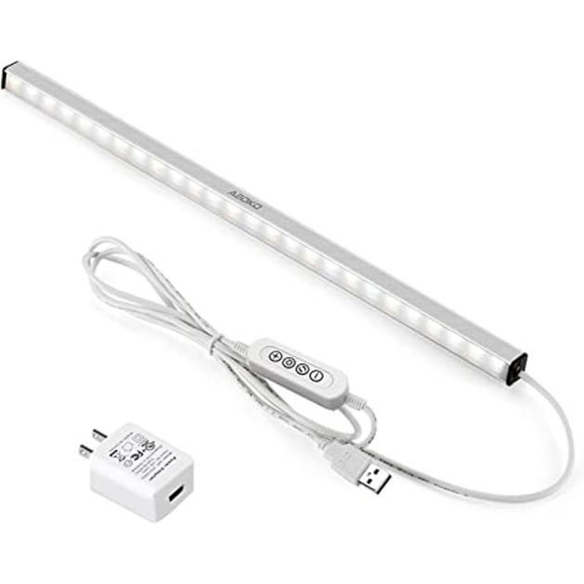 ASOKO Iluminación LED para debajo de gabinete con enchufe