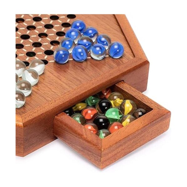 Yellow Mountain Imports Juego de mesa Halma de madera a_2