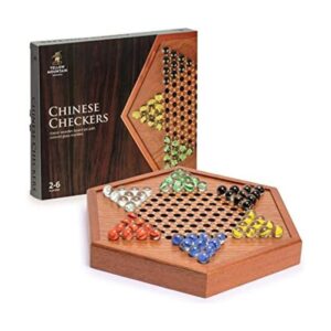 Yellow Mountain Imports Juego de mesa Halma de madera a_1