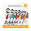 Juego de 7 cucharas medidoras magnéticas apilables de