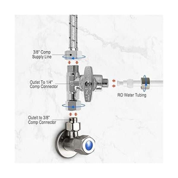 Yeleah Feed Water Adapter Angle Stop Adapter Valve Cold_5