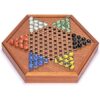 Yellow Mountain Imports Juego de mesa Halma de madera a_4