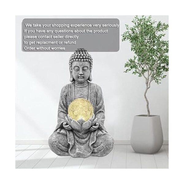 Nacome Estatua de Buda meditadora con luz solar Buda_2