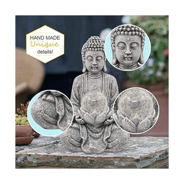 Nacome Estatua de Buda meditadora con luz solar Buda_6