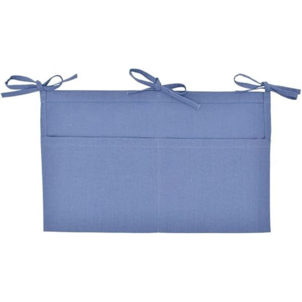Bolsa de almacenamiento colgante de lino para mesita de_1