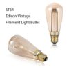 Bombillas de filamento vintage E26 Edison ST64 de vidrio_3