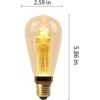 Bombillas de filamento vintage E26 Edison ST64 de vidrio_2