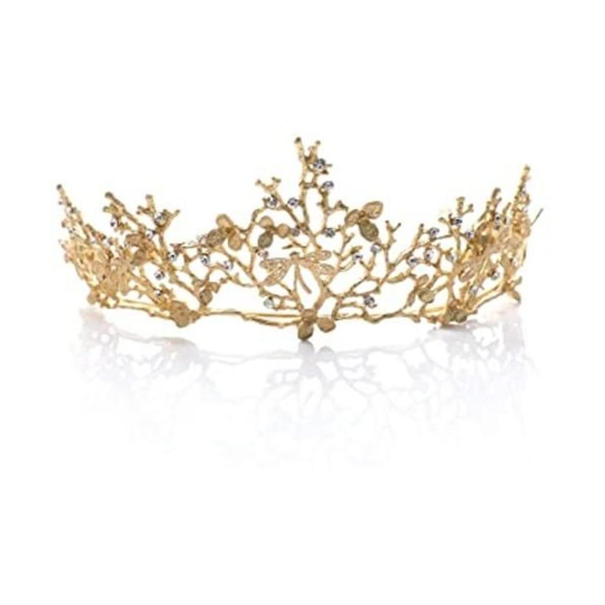 Yean boda corona y tiara flor novia princesa Reina corona
