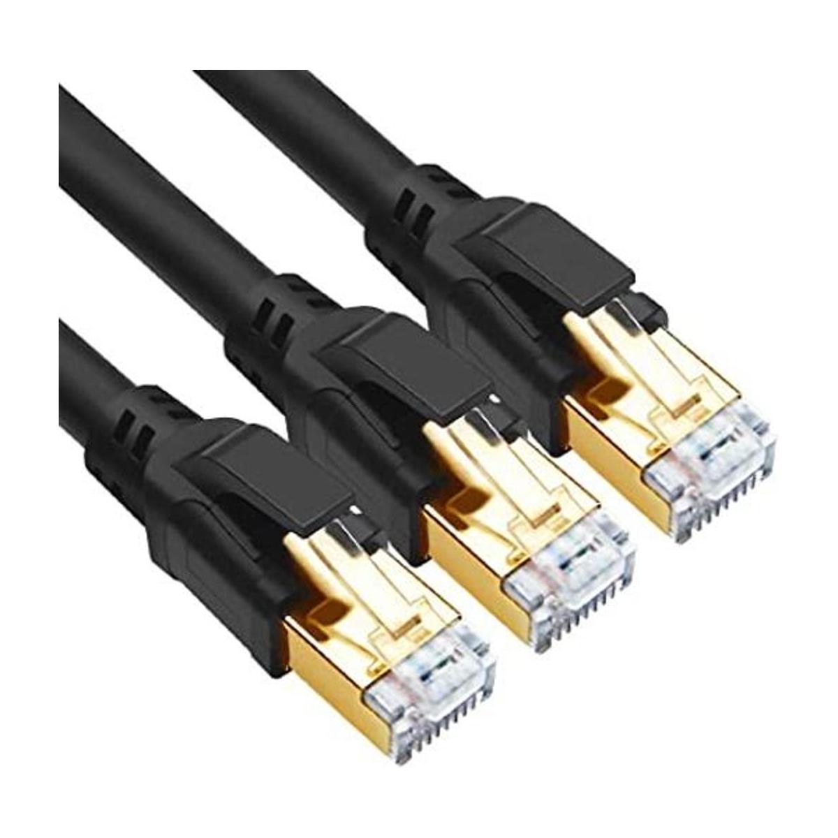 Cable Ethernet CAT 8 3 pies paquete de 3 ultra alta
