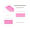 4 unidades rectángulo DIY resina molde llavero silicona