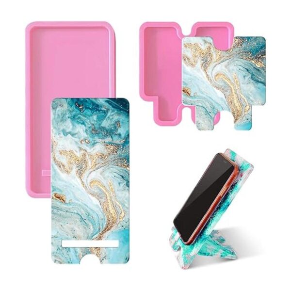 Soporte de teléfono celular molde de resina de silicona_1