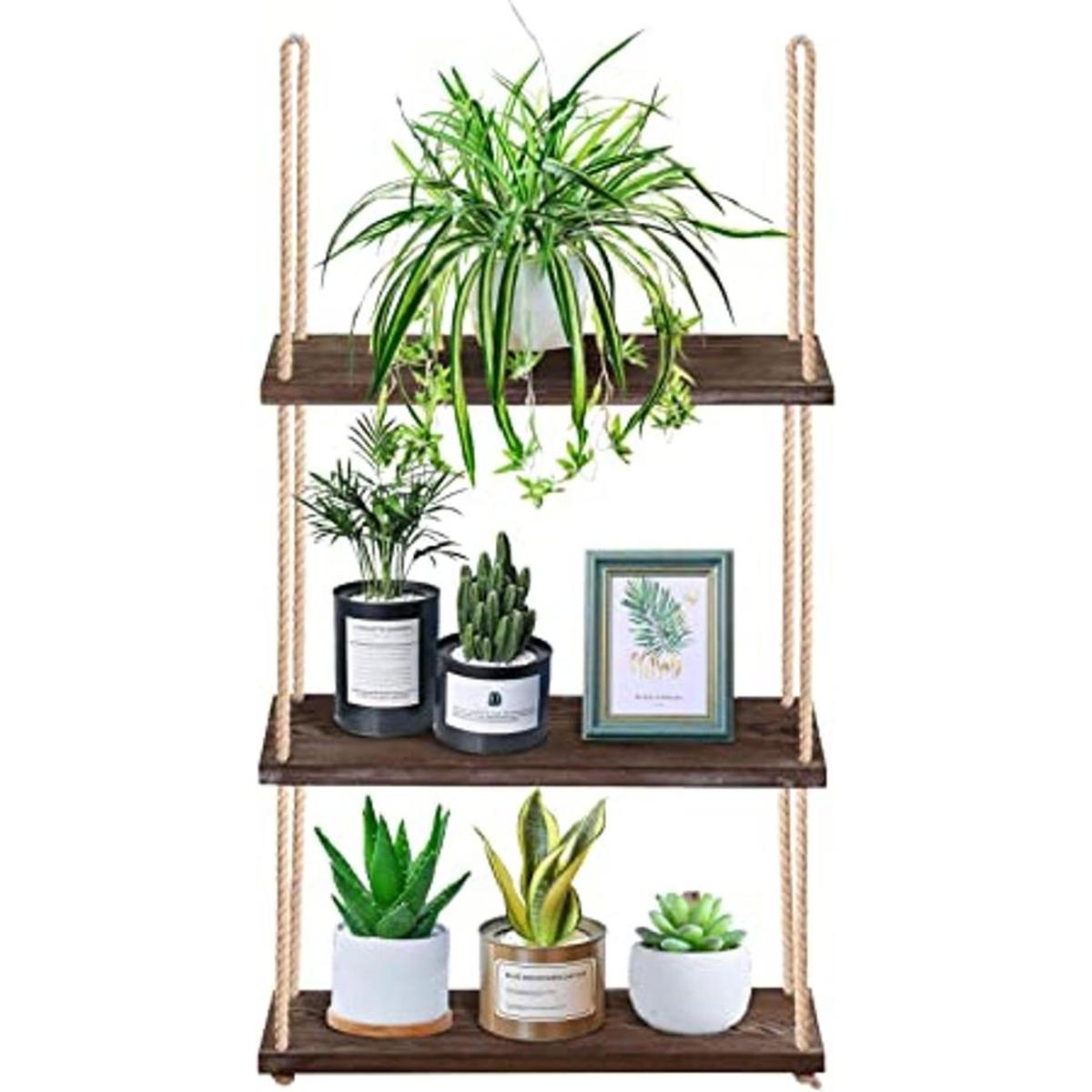 Yazoo Estante colgante para plantas Estante bohemio de 3