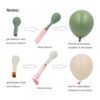 Kit de arco de globos de bricolaje con diseño retro verde_4