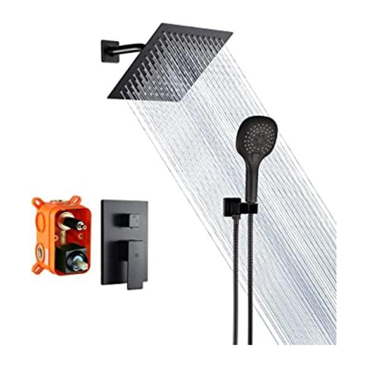 POP SANITARYWARE Sistema de ducha negro juego completo de