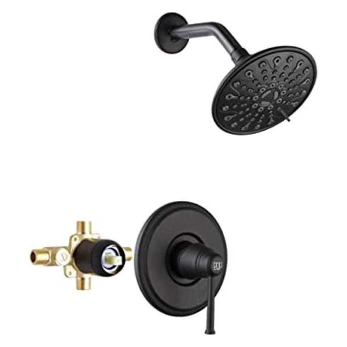 Juego de grifo de ducha negro mate sistema de ducha