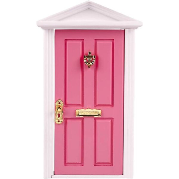Yardwe 1 mini puerta de madera en miniatura mueble de