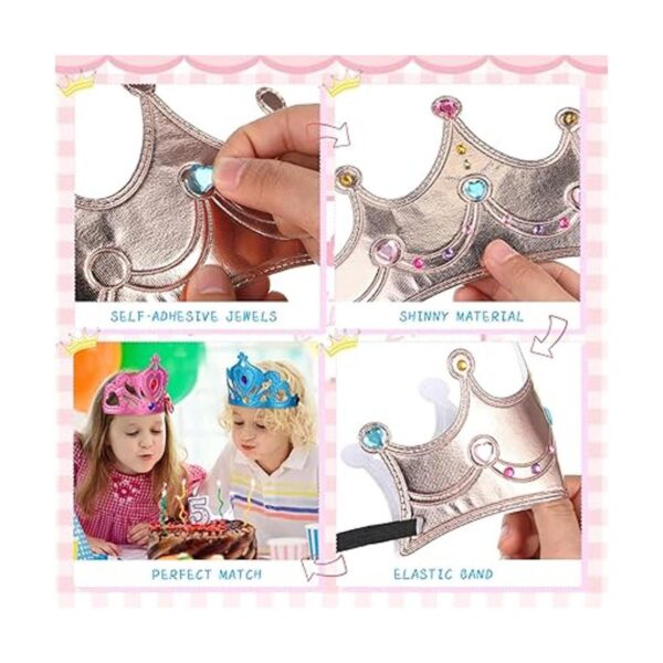 Juego de 44 coronas de espuma para niños tiaras de_3